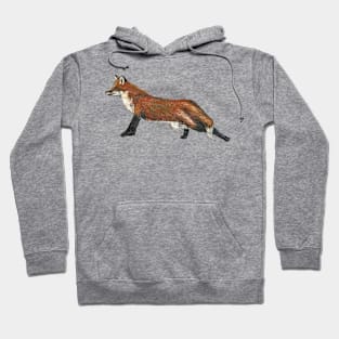 Stretching Fox Hoodie